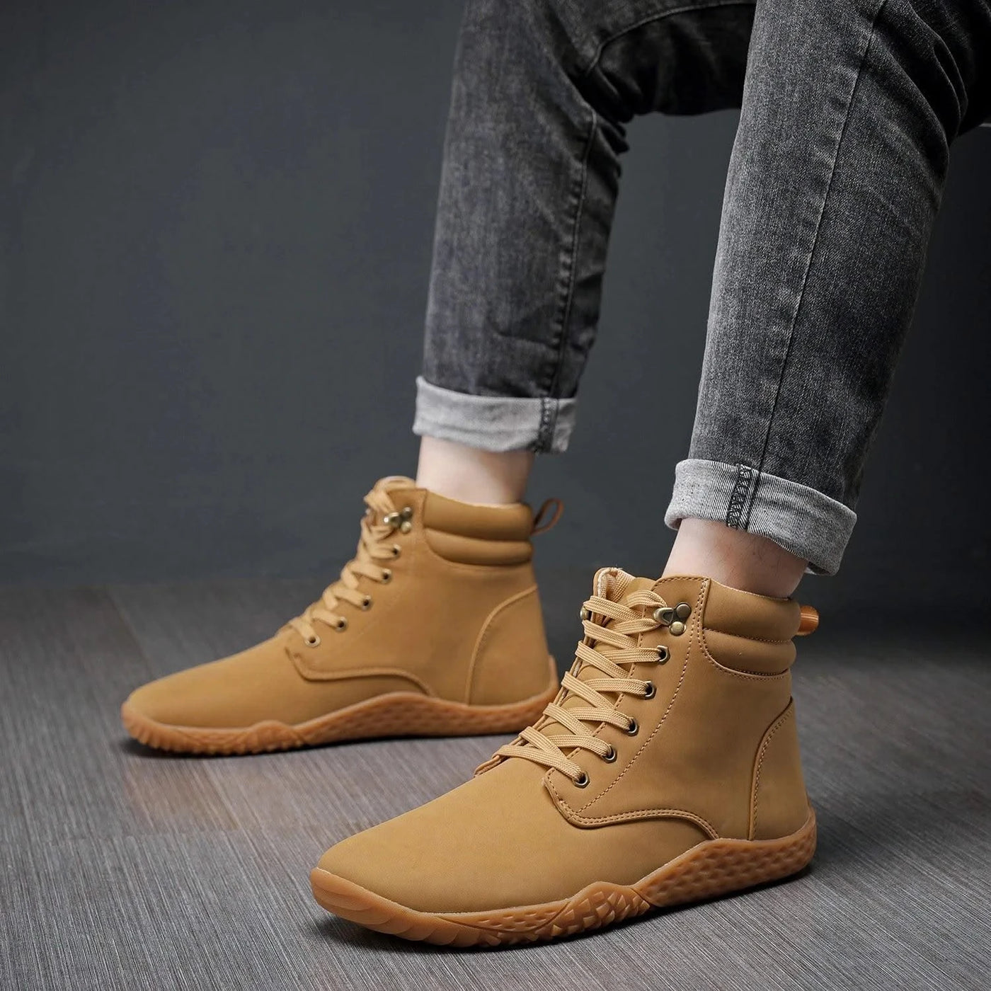 Barefoot Shoes Adult Cross-Trainer Wide Toe Box Men's Wide Minimalist Zero Drop Sole Casual Knitting Walking Sneakers Large Size