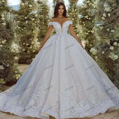 Wedding Dresses For Women Off The Shoulder Bridal Gowns Lace Robes Pretty