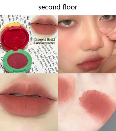 Cappuvini Butter Hamburger Lip Mud Matte Soft Mist Cute Hamburger Whitening Makeup Lipstick Valentine's Day