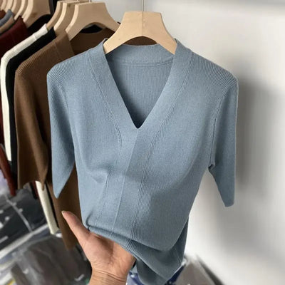 2025 Summer New T-shirts for Women Elegant Fashion Short Sleeve T-shirt Female Trend Tops Ladies Tees Basic Tops Clothing