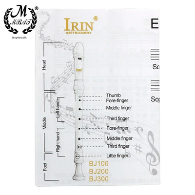 M MBAT ABS Flute Clarinet Recorder Soprano Long Flutes Baroque Recorder Fingering Musical Instrument Accessories Beginner Flute