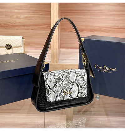 Classic Women's Handbag in Leather, Shoulder and Crossbody Bag Style, Luxury Elegant Design for Ladies By Famous Designer