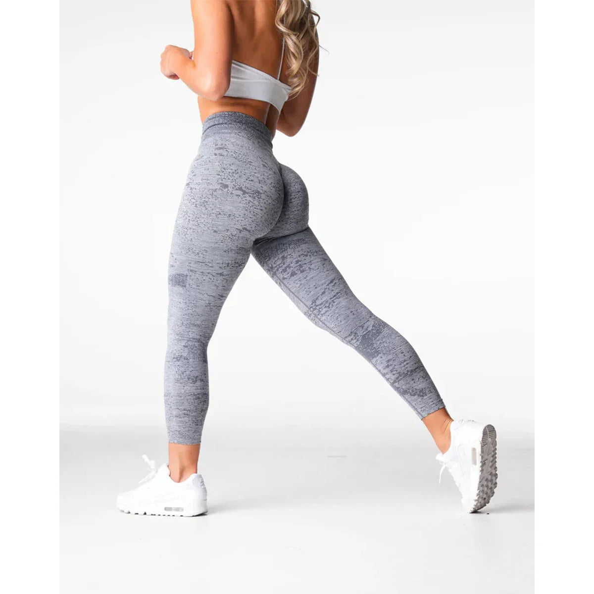 Women Yoga Leggings Hips Lifting Gym  Seamless Sport Pants High Waist Fitness Leggings Bubble Butt Workout Digital Seamless