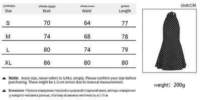 Women's Dresses New Summer Streetwear Fashion Dot Print Halter Dress Sexy Sleeveless Backless Elegant Female Dresses Clothing