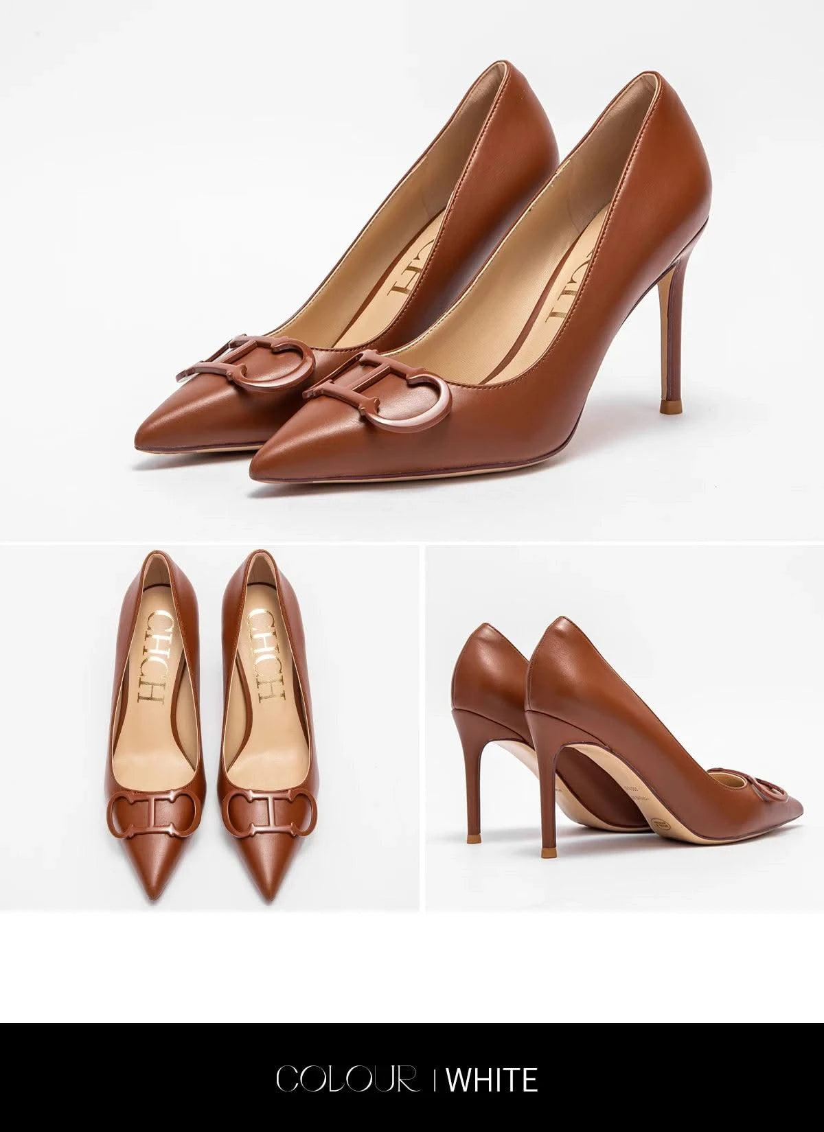 Women's Pointed Metal Buckle High Heels | Party | Carnival |Women's Shoes 9cm
