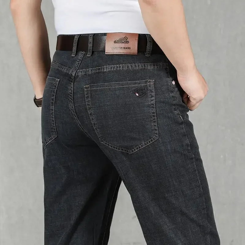 Jeans for Men Work Wear Male Cowboy Pants 2024 Fashion Trousers High Quality Original Classic Straight with Pockets New in Baggy