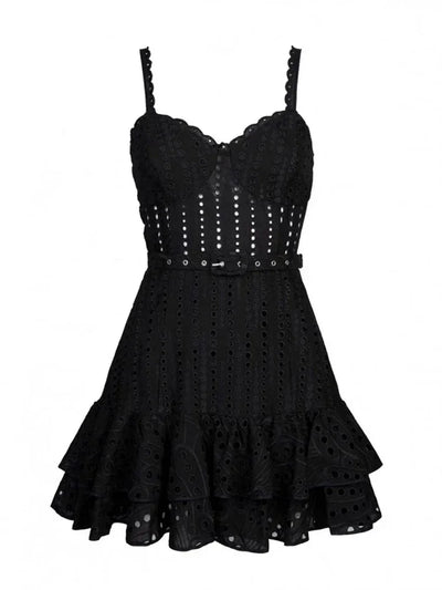 TWOTWINSTYLE Solid Summer Dresses For Women Square Collar Sleeveless High Waist Backless Summer Dress Female Fashion Clothes New
