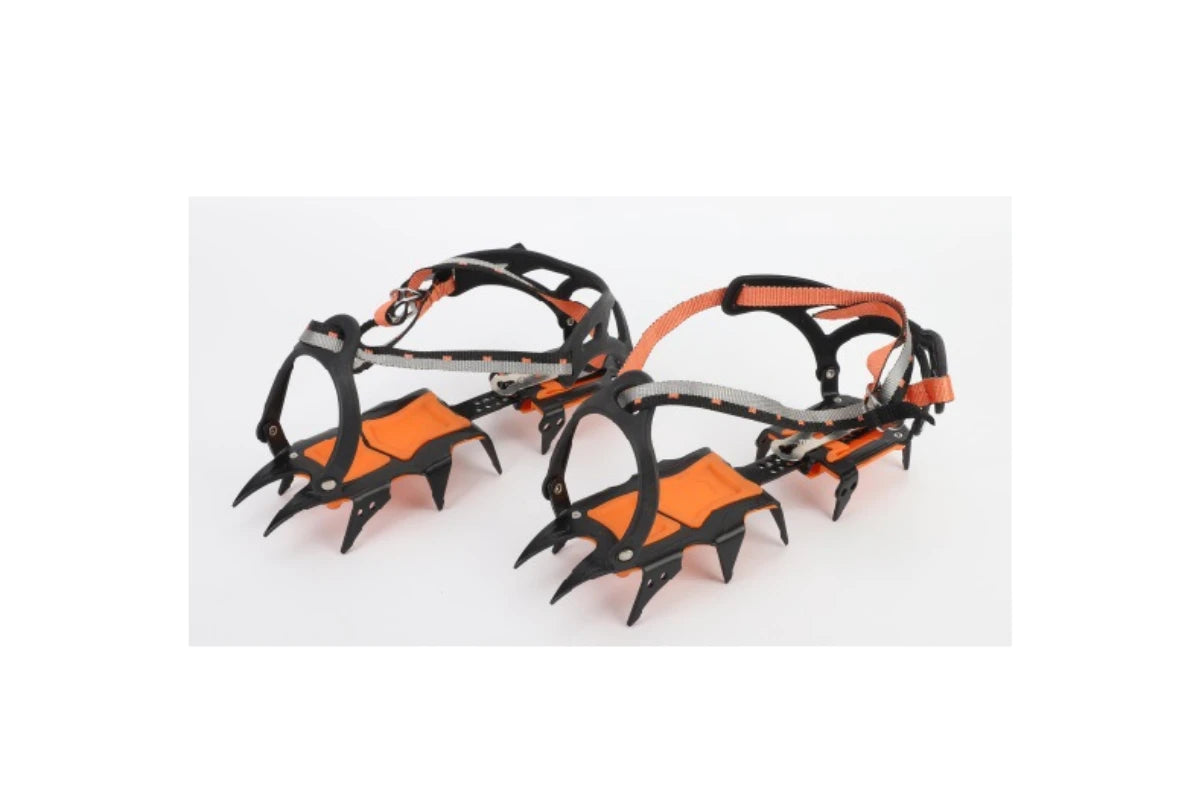 12 tooth professional crampons outdoor rock climbing ice fishing snow skid shoe cover mountaineering skid gear 12 teeth