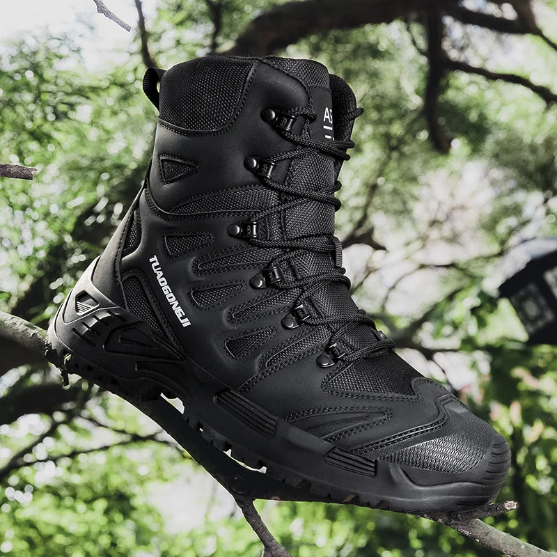 Men's Outdoor Hiking Tactical Boots Ankle Desert Boots Sports Climbing Shoes Military Work Waterproof Work Safety Hunting Shoes
