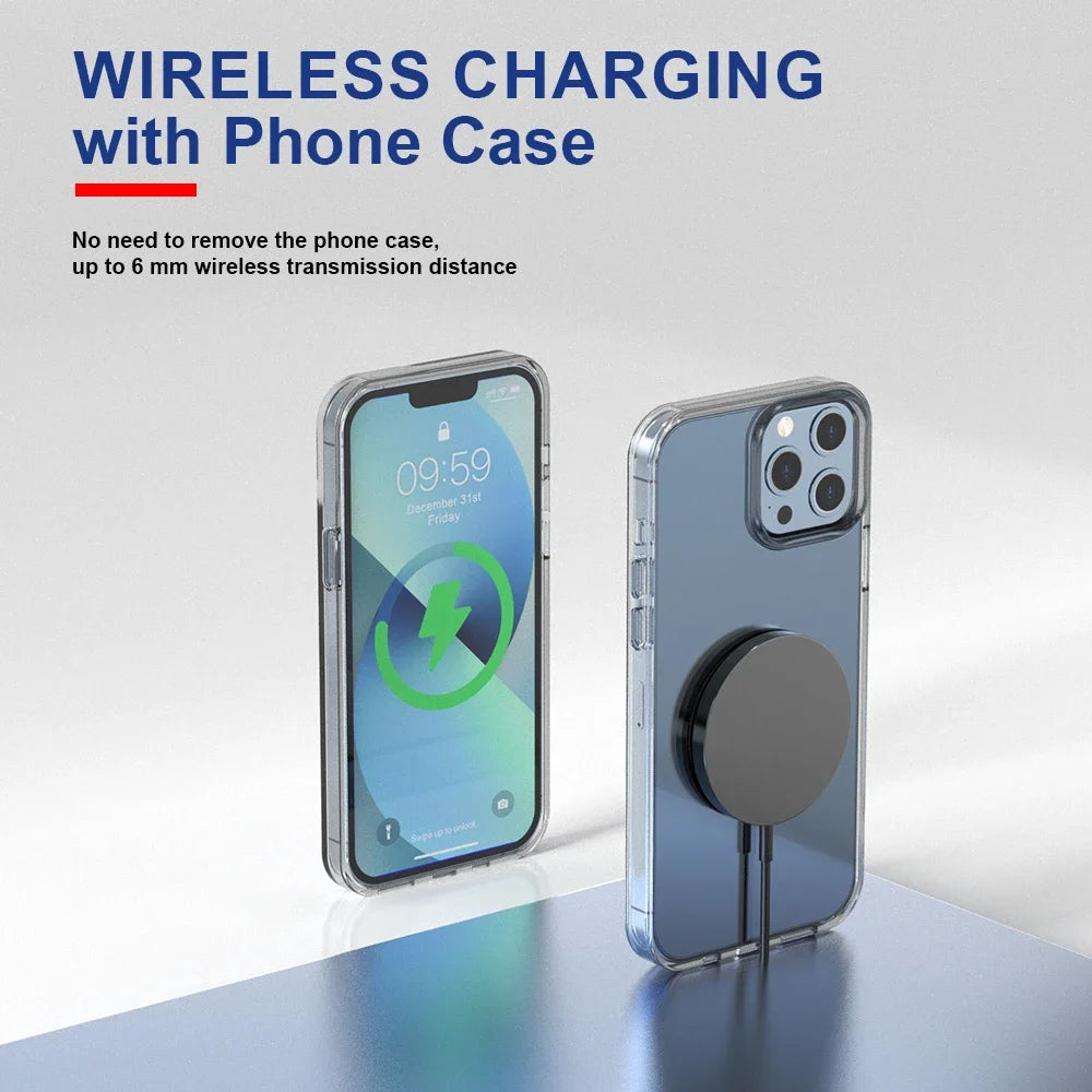 Magnetic Wireless Charger Fast Charging Pad Stand for iPhone 16 15 14 13 12Pro Max Airpods PD USB A Phone Chargers Dock Station