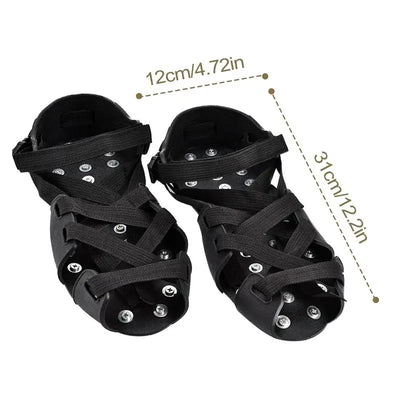 Crampons For Hiking Boots 32-Spikes Crampons Ice Cleats Traction Snow Grips Winter Ice Snow Grips Traction Cleats  For Walking