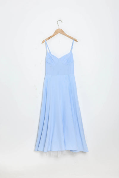 Women's Summer Long Dresses Elegant Lady Maxi Dress O-Neck Blue Dress High Waist Party Dresses for Female Sexy Hoilday Sundress