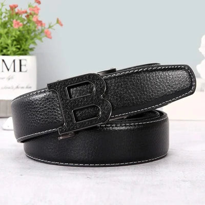 Leather Belt For Men Designer Alloy Buckle Waist
