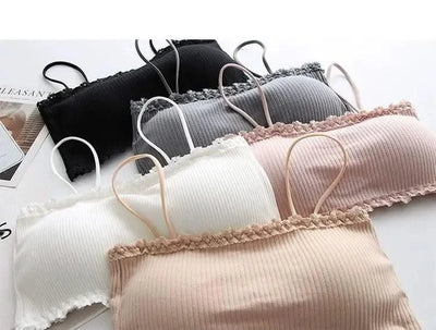 Women's Cotton Bra Female Tube Top Bra
