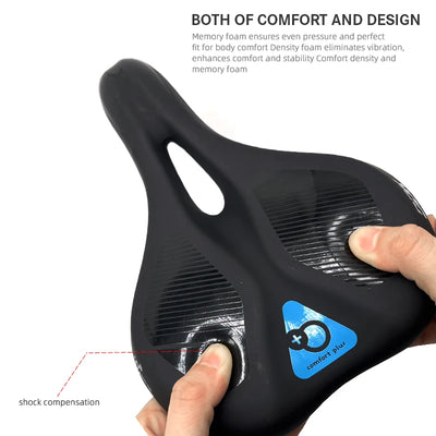 Bicycle Saddles Comfortable Cushion Bike MTB Saddle Ergonomic Design Steel Bow E-bike Seat Hollow