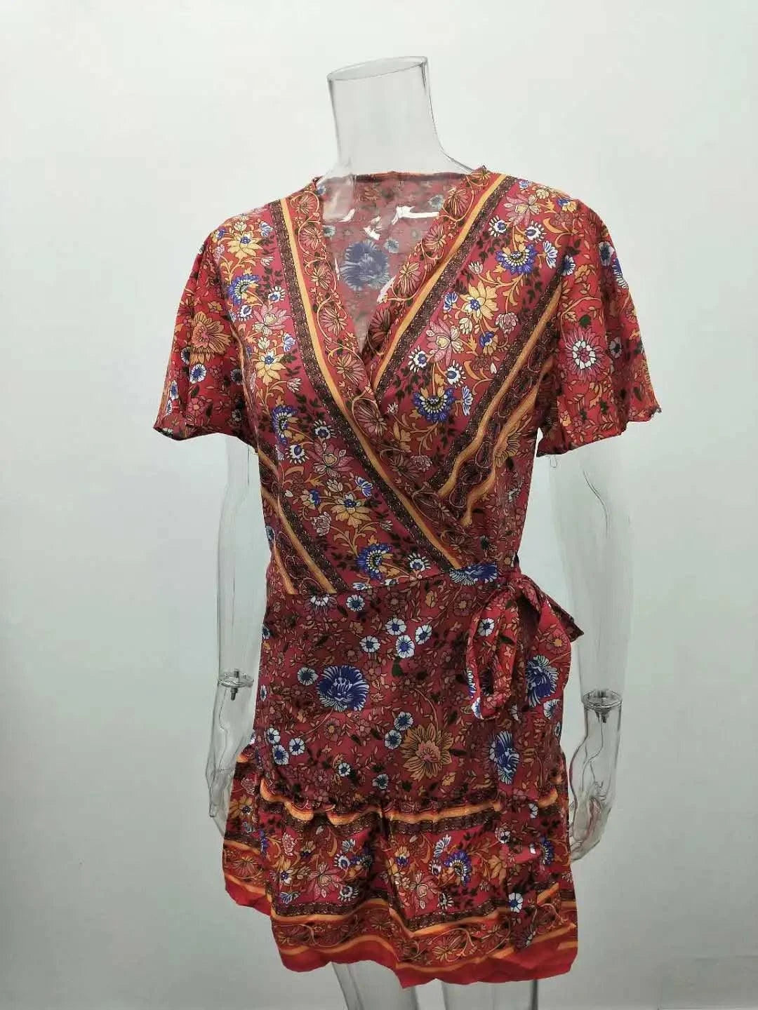 Elegant Women's Dresses Summer Bohemian Dress Vestidos Curtos Mujer Kadın Elbisesi Yazlık Kısa Elbiseler Midi Elbiseler Robe Ete