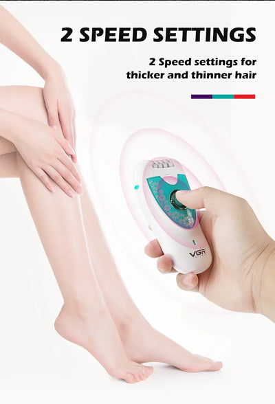 VGR Electric Epilator Women  Rechargeable Electric Shaver Whole Body Available Painless Depilat Female Hair Removal Machine 722