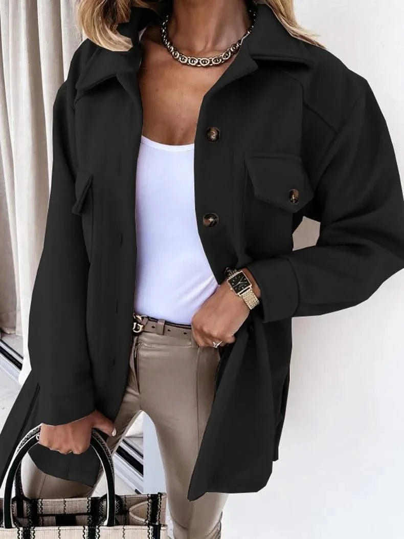 Women Fashion Jacket Thickened Windproof Thermal Coats Versatile Daily Wear