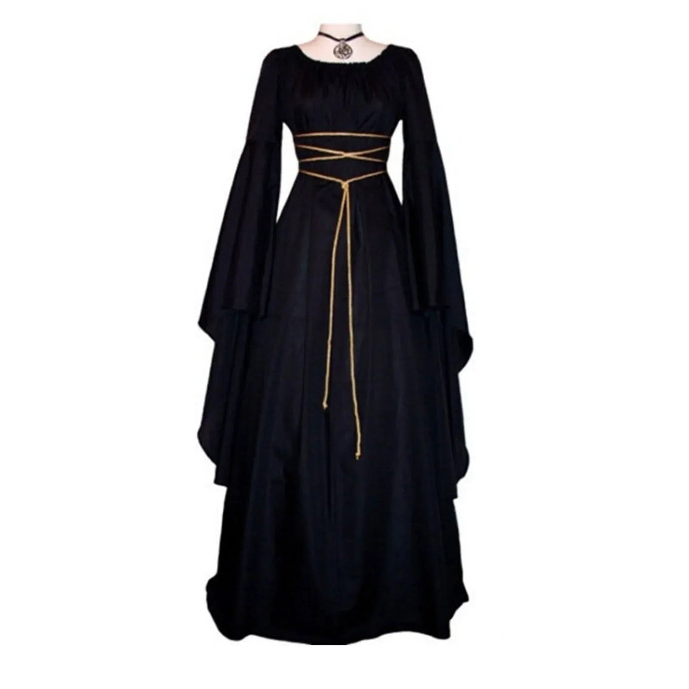 Women Dresses Vintage Medieval Cosplay Costume Ghost Witch Vampire Gothic Dress Halloween Christmas Masquerade Party Dress