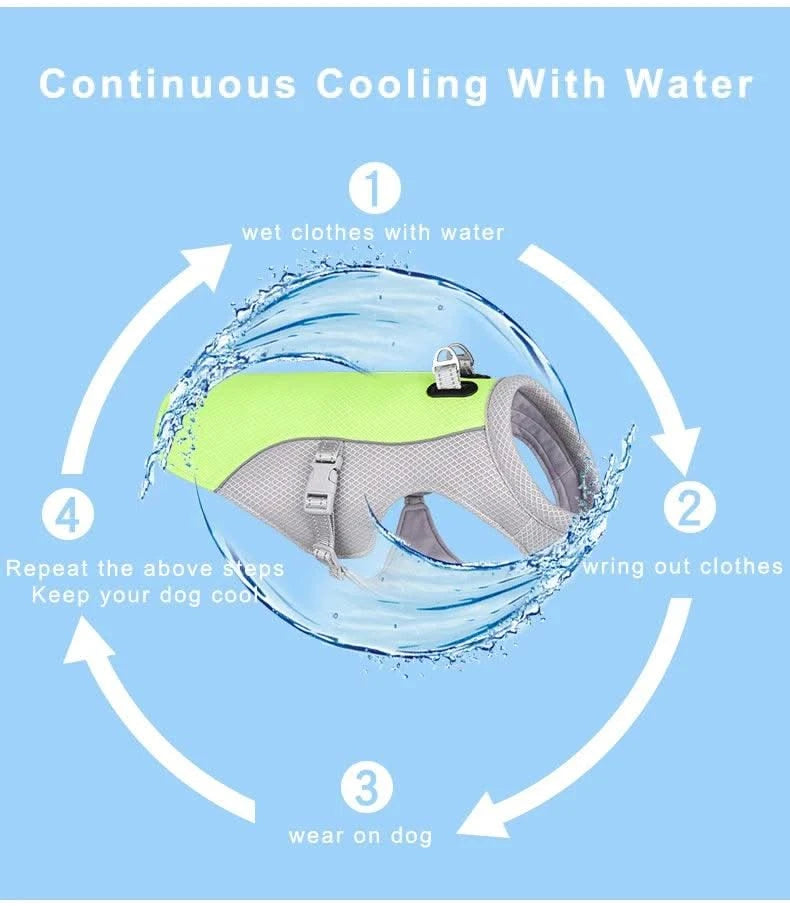 Summer Pet Dog Cooling Vest Heat Resistant Cool Dogs Clothes Breathable Sun-proof Clothing For Small Large Dogs Outdoor Walking