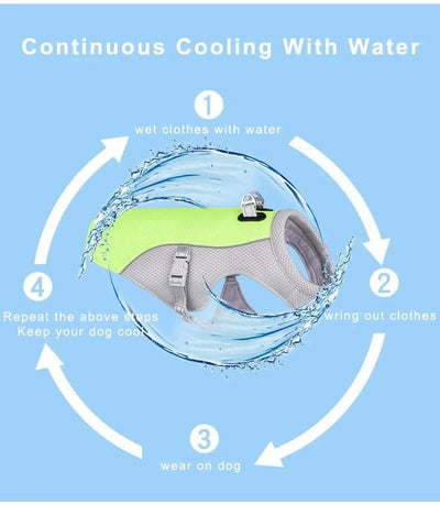 Summer Pet Dog Cooling Vest Heat Resistant Cool Dogs Clothes Breathable Sun-proof Clothing For Small Large Dogs Outdoor Walking