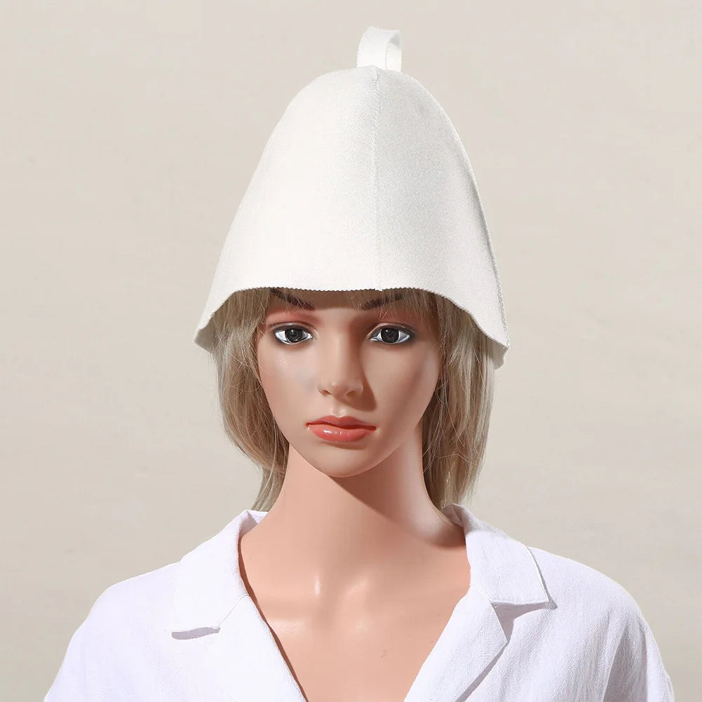 New Sauna Hat Anti Heat Caps Shower Caps Sauna Hat For Bath House Head Protection Russian Style Sauna Vaporarium Accessories