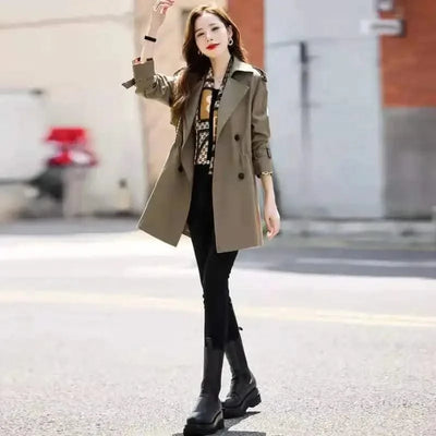 Coats Woman Spring Autumn Windbreaker Jacket for Women High Quality New Products 2025 Trend Fashion Korean Reviews Clothes Style