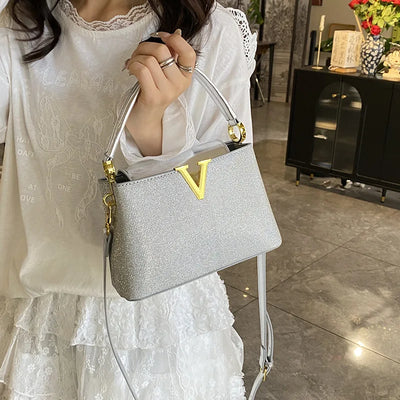 2025 New High-Sense Women's Designer Handbag - Feminine, Versatile, Large Capacity for Work & Crossbody