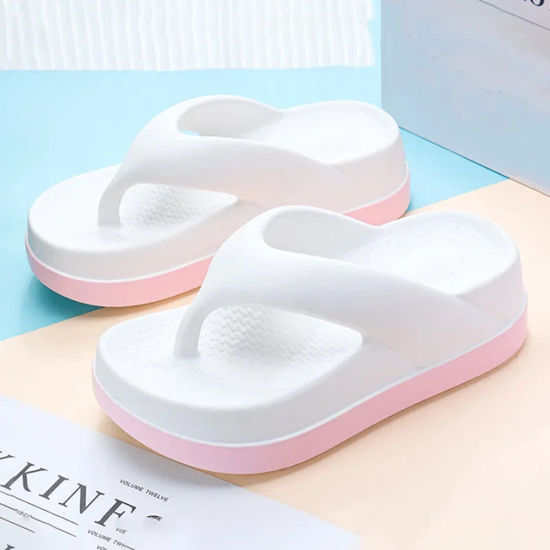 Platform Flip Flops for Women, Outdoor Beach Sandals 2025 Popular Design Non-slip Slippers Comfortable, Soft And Thick Sole