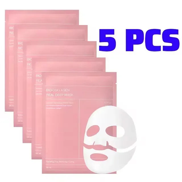 Bio Collagen Brightening Mask Deep Hydrating Shrink Pores Overnight Mask Gentle Moisturizing Refreshing Women Facial Skin Care