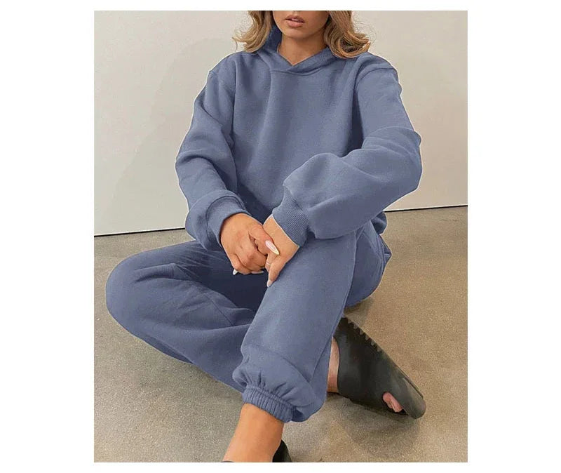 Cotton Sweatpants Sets For Women 2 Pieces Outfit Autumn Loose Hoodies And Pants Sets Sports Suits Women Tracksuits Set Ladies