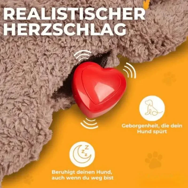 Sleeping Bear Heartbeat Stuffed Plush Toy Soothing Companion For Dogs Cuddly Pillow For Calming And Sleep Aid Pet Comfort Gift