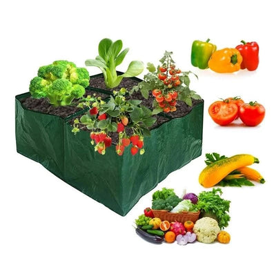 Garden Planting Bag Multi-gird Felt Growing Bag Rectangle Planting Nursery Pot Vegetable Tomato Potato Planting Container Plant