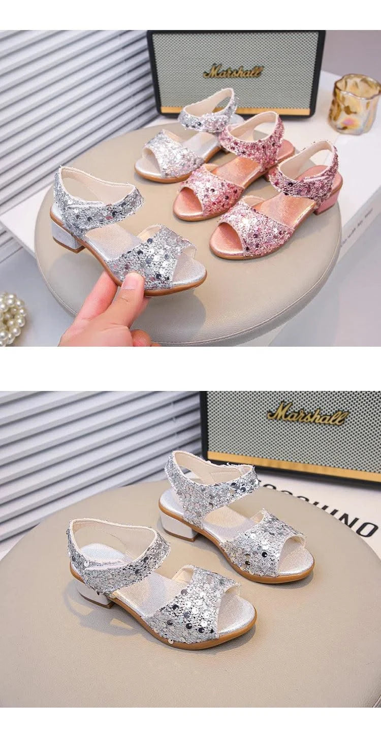Princess Sandals for Girls | Dance Performance Shoes | Wedding High Heels 2025 Summer New