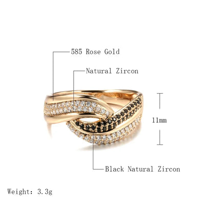 Luxury Wedding Ring for Women Elegant Real 18k Rose Gold Original Jewelry Gift Anillos De Para Mujer Oro 18 K Fine Jewelry