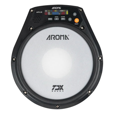 AROMA APD-20 Electronic Drum Dumb Drum Beating Board Percussion Instrument Electronic Mute Drum Pad Vocal Metronome Training Pad