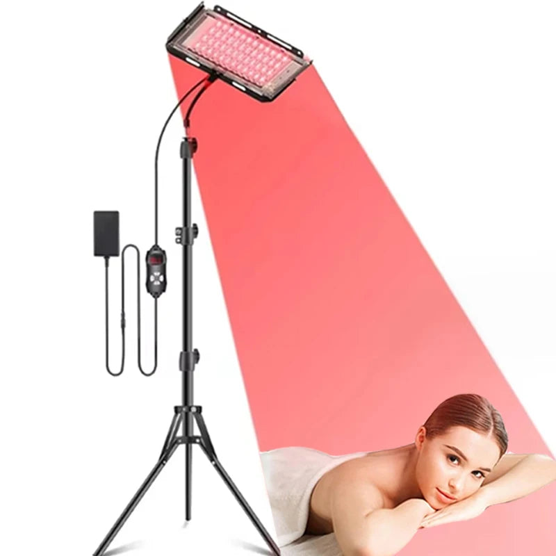 50W Red Light Therapy Lamp Infrared Light Therapy with Stand 660nm & 850nm NIR Light Device for Body Pain Relief Skin Care