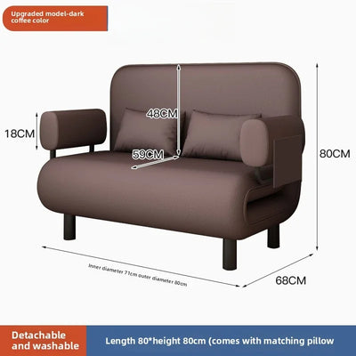 Sofa bed folding dual-purpose small apartment living room Internet celebrity telescopic bed single balcony