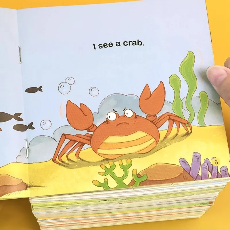 40 Books Children's English Picture Books English Graded Reading Enlightenment for Early Education Including QR Code Video