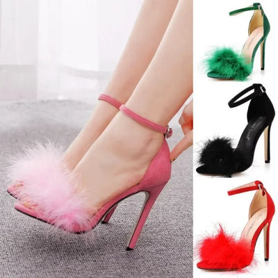XIHAHA Fashion Sandals Women's Shoes Summer High Heels Stiletto Elegant Party Sexy Designer Woman Fish Mouth Sandals Dance Shoes