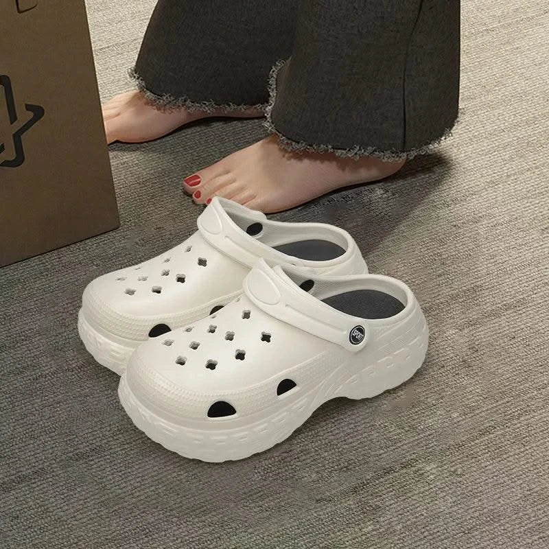 Women's Clogs Summer Slippers Platform Clog Sandals Outdoor Indoor Slippers Women Heeled Slippers High Quality Shoes Slides