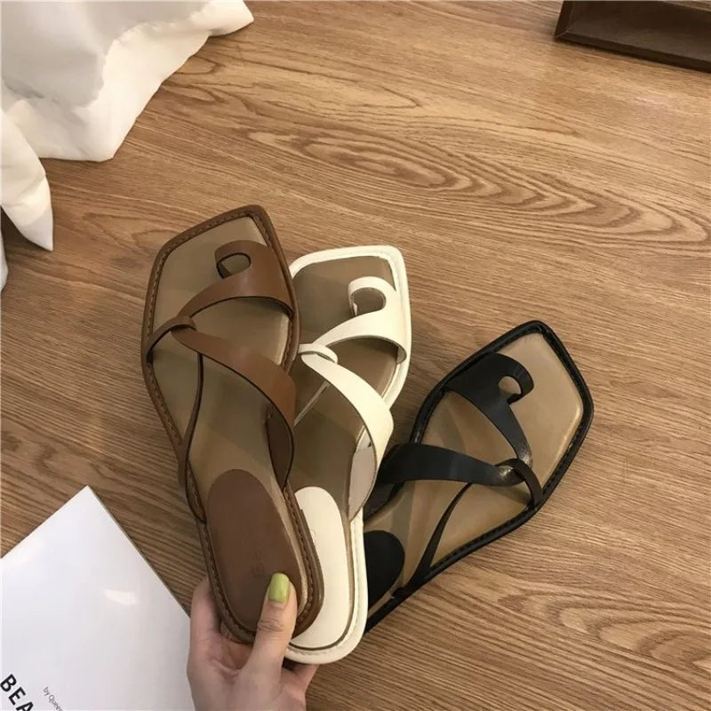 Women's Sandals Summer New 2024 Women Casual Flat Shoes Outdoor Clip Toe Flip Flops Women Beach Non-slip Sandals