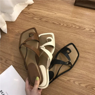 Women's Sandals Summer New 2024 Women Casual Flat Shoes Outdoor Clip Toe Flip Flops Women Beach Non-slip Sandals