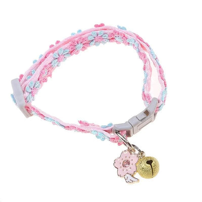 Pet Collar With Bell Cartoon Footprint Colorful Dog Puppy Kitten Collar Adjustable Safety Bell Ring Necklace Pet Accessories