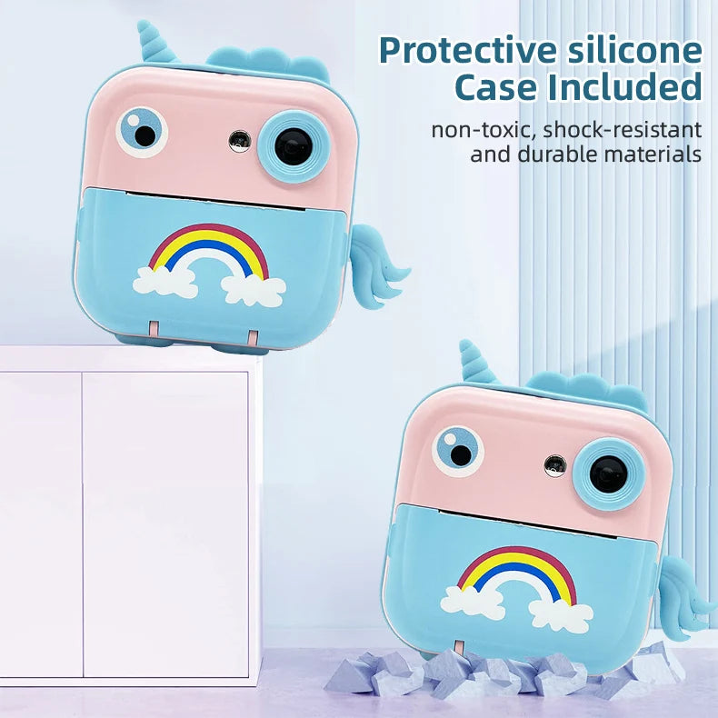 Digital Children Camera For Photography Instant Print Photo Kids Camera Mini Thermal Printer Video Educational Toys Gift