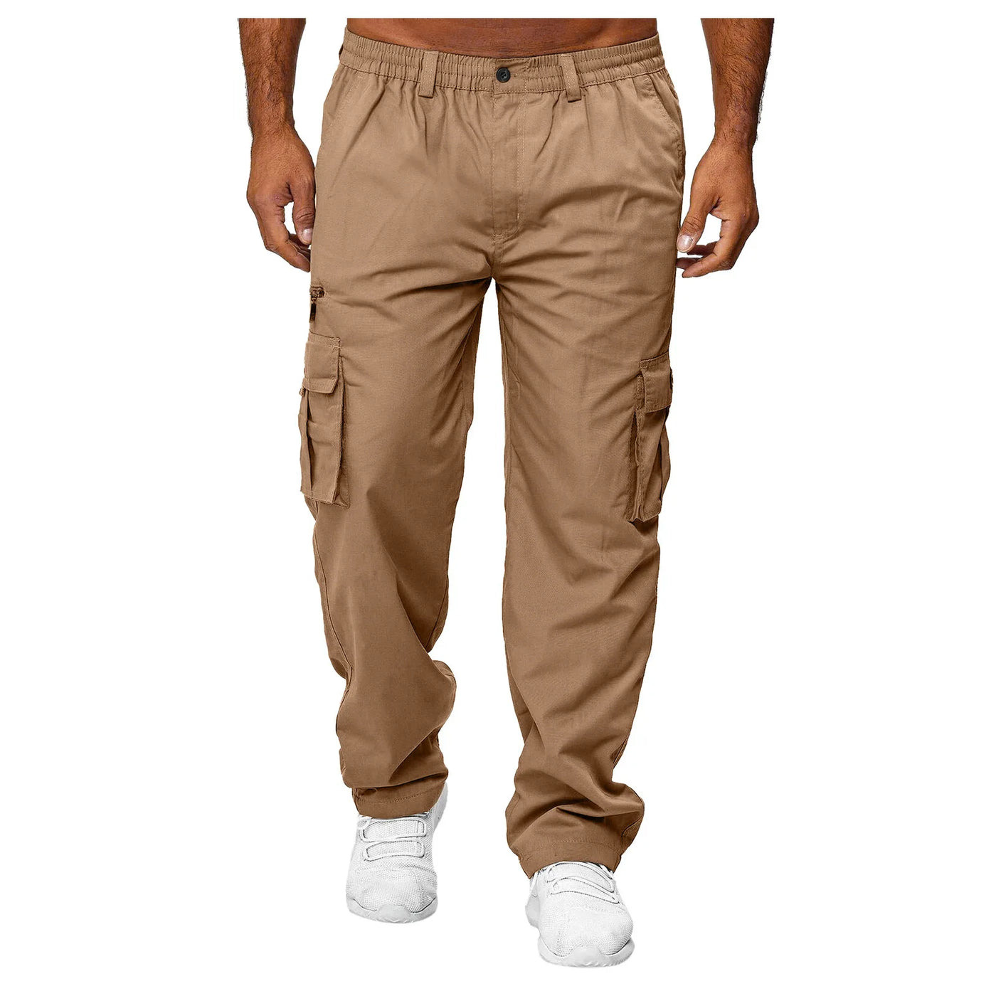 2025 New Men Sweatshirts Jogging Pants Men Casual Pants Men Stylish Color Block Zip Pockets Drawstring Sports Skinny Pants Trous