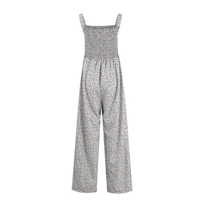 Summer Sexy Sling Jumpsuits Women'S Fashion Printed Loose Pencil Pants Casual Streetwear Elegant Party Female Spaghetti Rompers