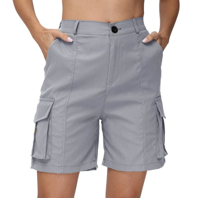 Multi-pocket Cargo Shorts For Women Summer Casual Shorts Knee Length short pants High Waist Sports Shorts Outdoor Hiking Shorts
