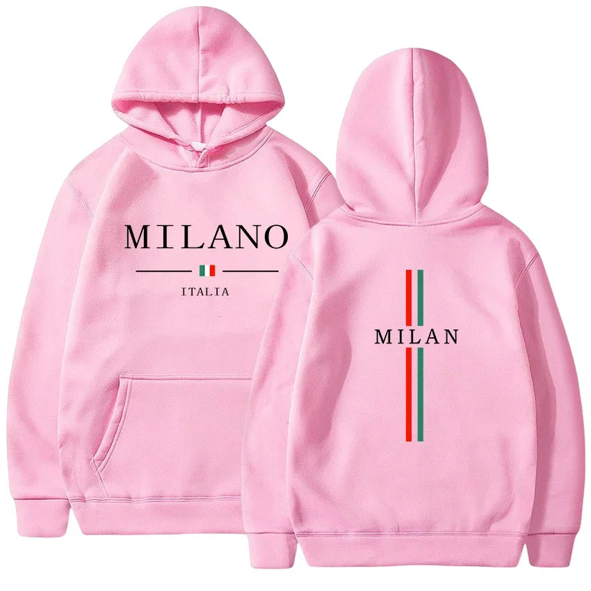 Mens Womens Hoodies Sweatshirt Milan Printing Pullover Casual Jogging High Quality Mens Clothing Daily Tracksuit Y2k Tops 2025