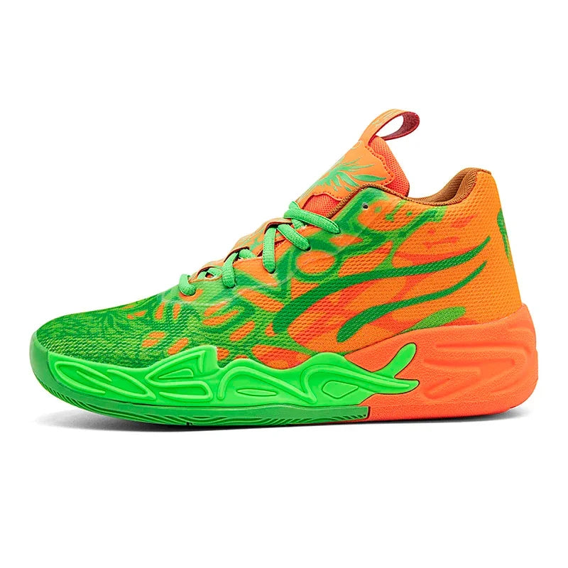 Basketball Shoes for Men Soft Lightweight Training Field Anti Slip Shock-Absorbing Breathable Cofmortable High-top Sneaker Man